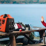 AIVOLT Inverter Stromerzeuger 1400 Watt Stromgenerator Notstromaggregat Benzin leise Stromaggregat für Campen, Festivals, und Hausgebrauch mit 2 USB, 12V DC Steckdosen und 230 V Steckdosen